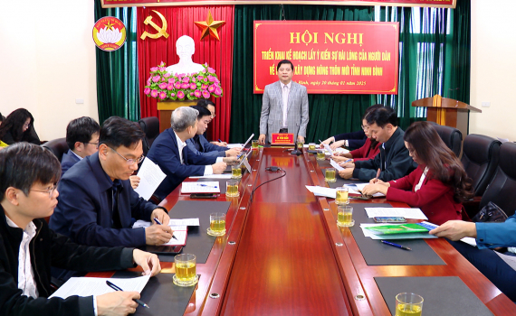 Triển khai lấy &yacute; kiến sự h&agrave;i l&ograve;ng của người d&acirc;n về x&acirc;y dựng n&ocirc;ng th&ocirc;n mới của tỉnh