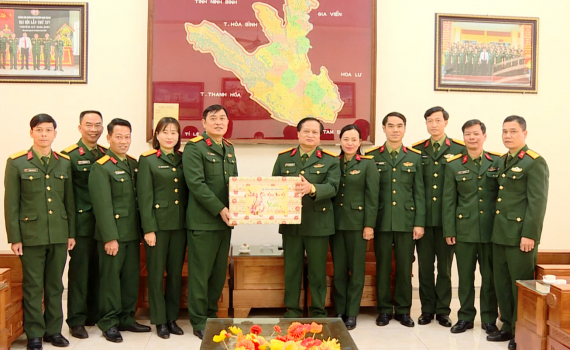 Bộ Chỉ huy Qu&acirc;n sự tỉnh Ninh B&igrave;nh kiểm tra v&agrave; ch&uacute;c Tết c&aacute;c đơn vị