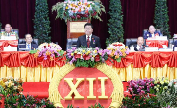 Tổng B&iacute; thư T&ocirc; L&acirc;m gửi thư mừng Tổng B&iacute; thư Ban Chấp h&agrave;nh Trung ương Đảng Nh&acirc;n d&acirc;n c&aacute;ch mạng L&agrave;o kh&oacute;a XII