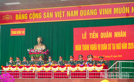 Trung đo&agrave;n 140 tổ chức lễ tiễn qu&acirc;n nh&acirc;n ho&agrave;n th&agrave;nh nghĩa vụ qu&acirc;n sự năm 2026