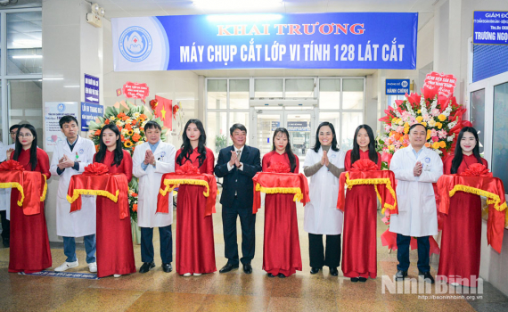 Bệnh viện Đa khoa tỉnh Ninh B&igrave;nh khai trương v&agrave; đưa v&agrave;o hoạt động hệ thống CT Scanner 128 l&aacute;t cắt