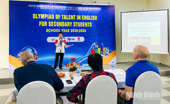 168 học sinh tham gia V&ograve;ng Chung kết cuộc thi Olympic &ldquo;T&agrave;i năng tiếng Anh&rdquo; cấp THCS năm học 2025-2026