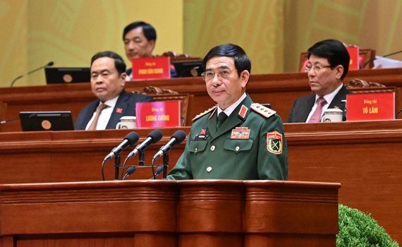 Tham luận của Đo&agrave;n đại biểu Đảng bộ Qu&acirc;n đội do Đại tướng Phan Văn Giang tr&igrave;nh b&agrave;y tại Đại hội XIV của Đảng