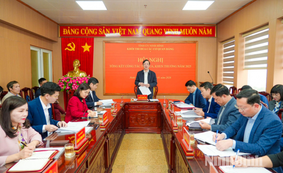 Khối Thi đua c&aacute;c cơ quan Đảng tỉnh triển khai nhiệm vụ năm 2026