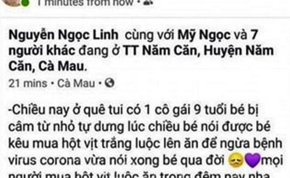 Bị phạt 10 triệu đồng v&igrave; chia sẻ &ldquo;ăn hột vịt ngừa virus corona&rdquo;