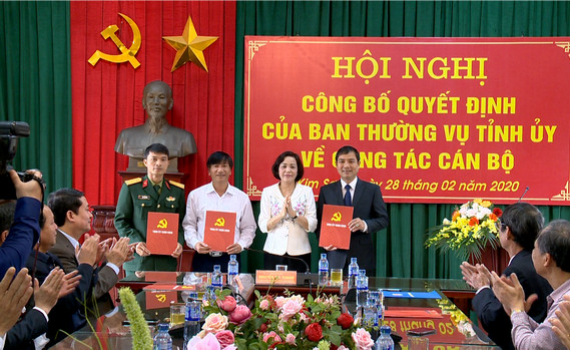 C&ocirc;ng bố quyết định của BTV Tỉnh ủy về c&ocirc;ng t&aacute;c c&aacute;n bộ tại Kim Sơn