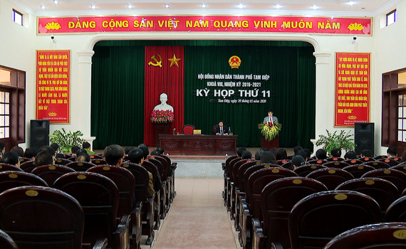 Kỳ họp thứ 11, HĐND th&agrave;nh phố Tam Điệp