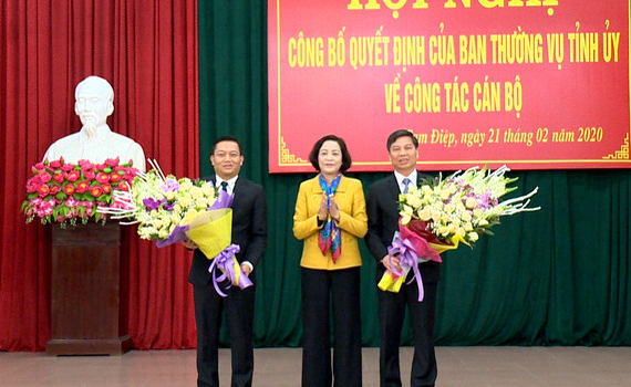 C&ocirc;ng bố quyết định của BTV Tỉnh ủy về c&ocirc;ng t&aacute;c c&aacute;n bộ tại Tam Điệp