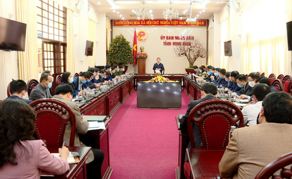 Hội nghị BCĐ ph&ograve;ng chống dịch bệnh COVID-19 tỉnh Ninh B&igrave;nh