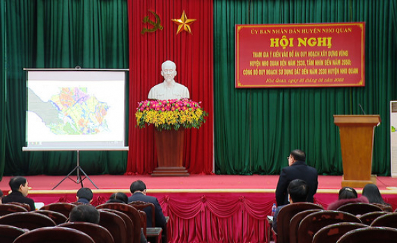 Huyện Nho Quan b&aacute;o c&aacute;o Đồ &aacute;n quy hoạch x&acirc;y dựng v&ugrave;ng v&agrave; c&ocirc;ng bố Quy hoạch sử dụng đất đến năm 2030
