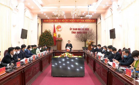 Hội nghị thường kỳ UBND tỉnh Ninh B&igrave;nh triển khai nhiệm vụ th&aacute;ng 2/2022