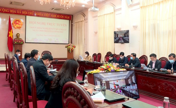 Hội nghị trực tuyến triển khai Chương tr&igrave;nh phục hồi v&agrave; ph&aacute;t triển kinh tế - x&atilde; hội
