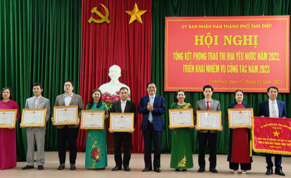 Th&agrave;nh phố Tam Điệp đẩy mạnh phong tr&agrave;o thi đua y&ecirc;u nước