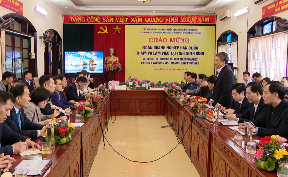 Đo&agrave;n doanh nghiệp H&agrave;n Quốc v&agrave; Nhật Bản l&agrave;m việc tại Ninh B&igrave;nh