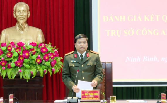 C&ocirc;ng an tỉnh tổ chức đ&aacute;nh gi&aacute; kết quả c&ocirc;ng t&aacute;c x&acirc;y dựng Trụ sở C&ocirc;ng an x&atilde;