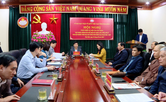 Hội nghị phản biện x&atilde; hội v&agrave;o Dự thảo "Quy định ch&iacute;nh s&aacute;ch hỗ trợ x&acirc;y dựng, sửa chữa nh&agrave; ở cho hộ ngh&egrave;o tr&ecirc;n địa b&agrave;n tỉnh giai đoạn 2023 - 2025&rdquo;