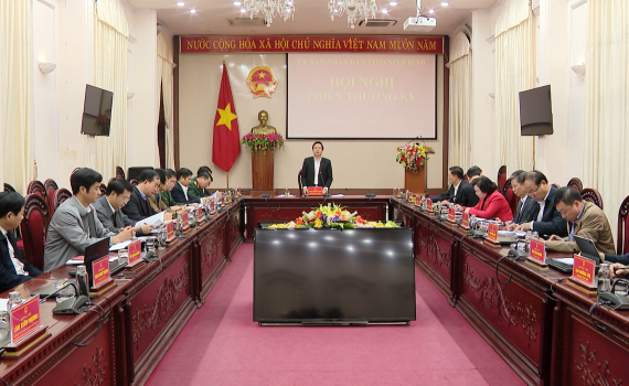 UBND tỉnh họp phi&ecirc;n thường kỳ triển khai nhiệm vụ th&aacute;ng 2/2023