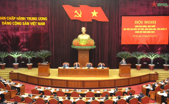 L&atilde;nh đạo Đảng, Nh&agrave; nước gặp mặt tr&iacute; thức, nh&agrave; khoa học, văn nghệ sĩ ti&ecirc;u biểu