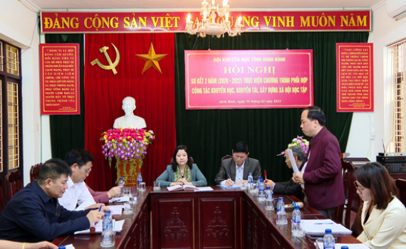 Sơ kết 2 năm thực hiện chương tr&igrave;nh phối hợp c&ocirc;ng t&aacute;c khuyến học