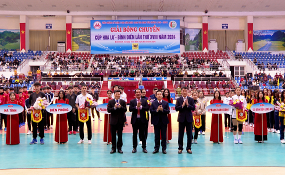 Khai mạc Giải b&oacute;ng chuyền C&uacute;p Hoa Lư- B&igrave;nh Điền lần thứ XVIII năm 2024