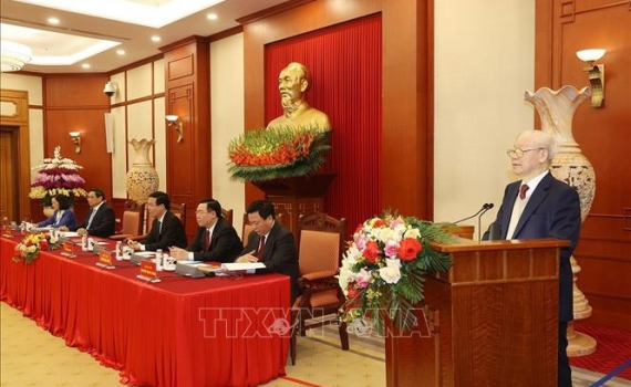 Ph&aacute;t biểu của Tổng B&iacute; thư Nguyễn Ph&uacute; Trọng tại phi&ecirc;n họp đầu ti&ecirc;n của Tiểu ban Văn kiện Đại hội XIV của Đảng