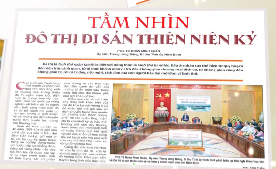Quyết t&acirc;m x&acirc;y dựng Ninh B&igrave;nh trở th&agrave;nh Đ&ocirc; thị Di sản Thi&ecirc;n ni&ecirc;n kỷ