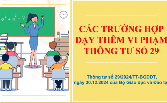 C&aacute;c trường hợp dạy th&ecirc;m vi phạm Th&ocirc;ng tư số 29