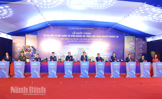 Khởi c&ocirc;ng Dự &aacute;n đầu tư x&acirc;y dựng v&agrave; kinh doanh hạ tầng Cụm c&ocirc;ng nghiệp Kh&aacute;nh Lợi