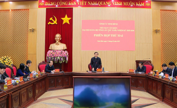 Phi&ecirc;n họp thứ hai Tiểu ban Văn kiện Đại hội Đảng bộ tỉnh lần thứ XXIII