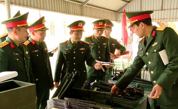 Bộ CHQS tỉnh kiểm tra c&ocirc;ng t&aacute;c chuẩn bị huấn luyện năm 2025
