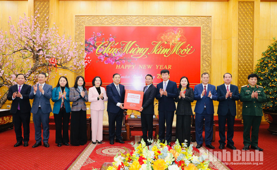 Đo&agrave;n c&ocirc;ng t&aacute;c của l&atilde;nh đạo Đảng, Nh&agrave; nước về thăm, ch&uacute;c Tết Đảng bộ, ch&iacute;nh quyền v&agrave; Nh&acirc;n d&acirc;n tỉnh Ninh B&igrave;nh