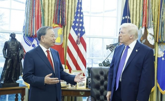 Tổng B&iacute; thư T&ocirc; L&acirc;m kết th&uacute;c chuyến tham dự Cuộc họp Khai mạc Hội đồng H&ograve;a b&igrave;nh về Gaza tại Hoa Kỳ