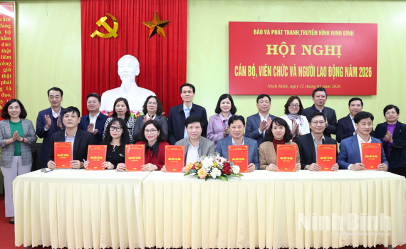B&aacute;o v&agrave; ph&aacute;t thanh, truyền h&igrave;nh Ninh B&igrave;nh tổ chức hội nghị c&aacute;n bộ, vi&ecirc;n chức, người lao động năm 2026