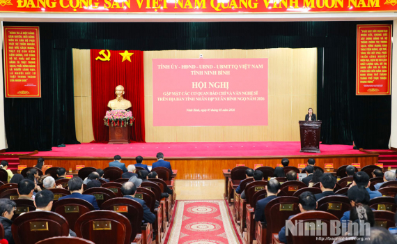 Gặp mặt c&aacute;c cơ quan b&aacute;o ch&iacute; v&agrave; văn nghệ sĩ tr&ecirc;n địa b&agrave;n tỉnh nh&acirc;n dịp Xu&acirc;n B&iacute;nh Ngọ năm 2026