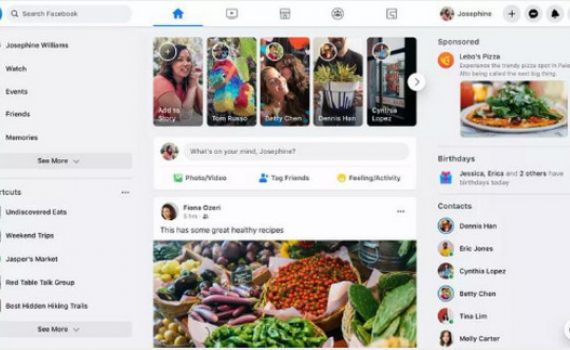 Facebook thử nghiệm giao diện mới