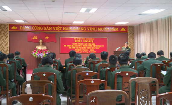 ​Bộ CHQS tỉnh triển khai c&ocirc;ng t&aacute;c bầu cử Đại biểu Quốc hội v&agrave; HĐND c&aacute;c cấp 