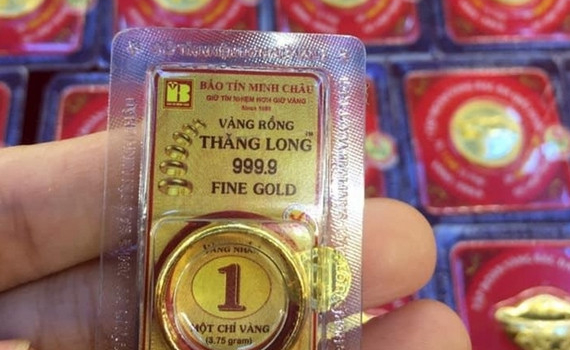 Gi&aacute; v&agrave;ng trong nước giảm nhẹ