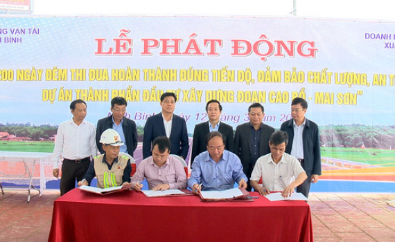 Ph&aacute;t động 200 ng&agrave;y đ&ecirc;m thi đua, ho&agrave;n th&agrave;nh dự &aacute;n cao tốc đoạn Cao Bồ - Mai Sơn