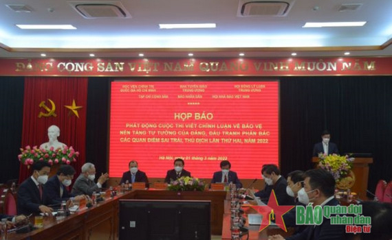 Ph&aacute;t động cuộc thi viết ch&iacute;nh luận về bảo vệ nền tảng tư tưởng của Đảng lần thứ hai- năm 2022