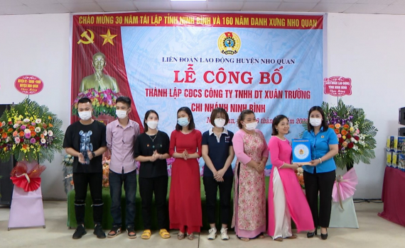 Th&agrave;nh lập C&ocirc;ng đo&agrave;n cơ sở C&ocirc;ng ty TNHH DT Xu&acirc;n Trường