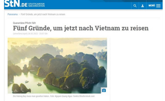 B&aacute;o Đức: Việt Nam l&agrave; một trong những đất nước đẹp nhất ch&acirc;u &Aacute;