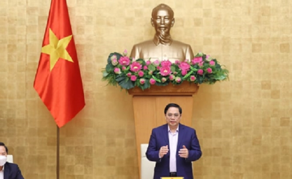 Thủ tướng Phạm Minh Ch&iacute;nh chủ tr&igrave; Phi&ecirc;n họp thứ 13 Ban chỉ đạo Quốc gia ph&ograve;ng, chống dịch Covid-19 