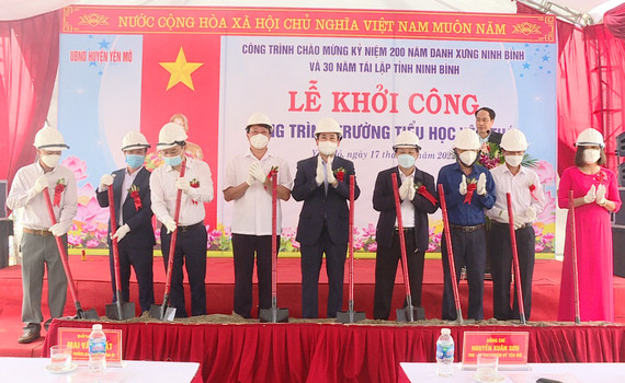 Yên Mô khởi công công trình chào mừng 30 năm tái lập tỉnh