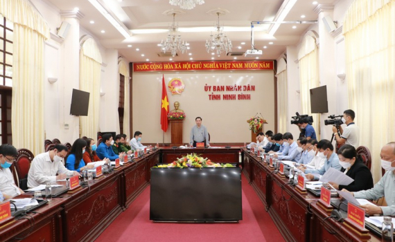 Hội nghị r&agrave; so&aacute;t c&ocirc;ng t&aacute;c chuẩn bị v&agrave; tổ chức Lễ hội Hoa Lư năm 2022