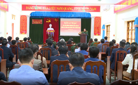  Khai mạc lớp bồi dưỡng chuy&ecirc;n m&ocirc;n nghiệp vụ cho ch&iacute;nh trị vi&ecirc;n Ban CHQS cấp x&atilde;