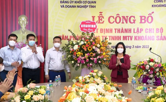C&ocirc;ng bố quyết định th&agrave;nh lập Chi bộ doanh nghiệp