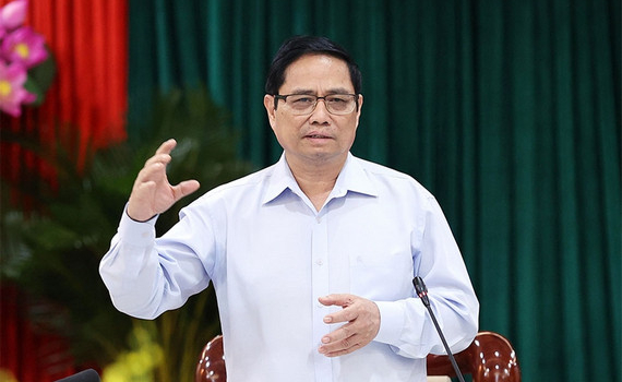 Thủ tướng Phạm Minh Ch&iacute;nh l&agrave;m việc với Ban thường vụ Tỉnh ủy B&igrave;nh Phước