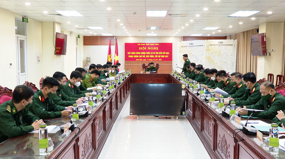 Bộ CHQS tỉnh hiệp đồng phòng chống thiên tai và tìm kiếm cứu nạn năm 2022