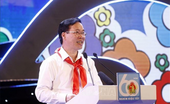 Chủ tịch nước V&otilde; Văn Thưởng dự Lễ kỷ niệm 60 năm phong tr&agrave;o &ldquo;Ngh&igrave;n việc tốt&rdquo;
