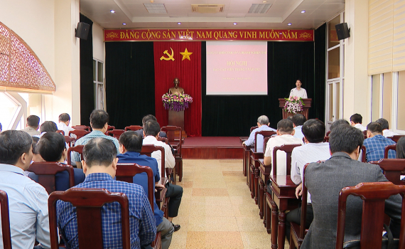 Hội nghị b&aacute;o c&aacute;o vi&ecirc;n Đảng ủy Khối Cơ quan v&agrave; Doanh nghiệp tỉnh